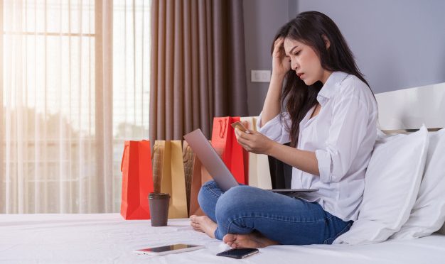woman using her laptop